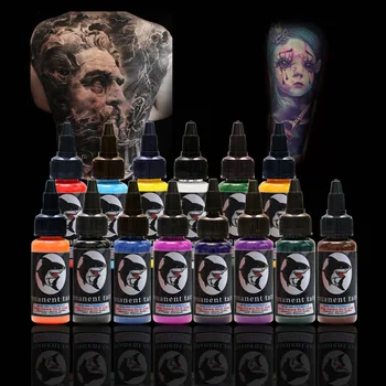 

30ml Natural Plant Tattoo Pigment Permanent Makeup 14 Bottle Tattoos Ink Pigment For Body Professional Beauty Art Supplies new