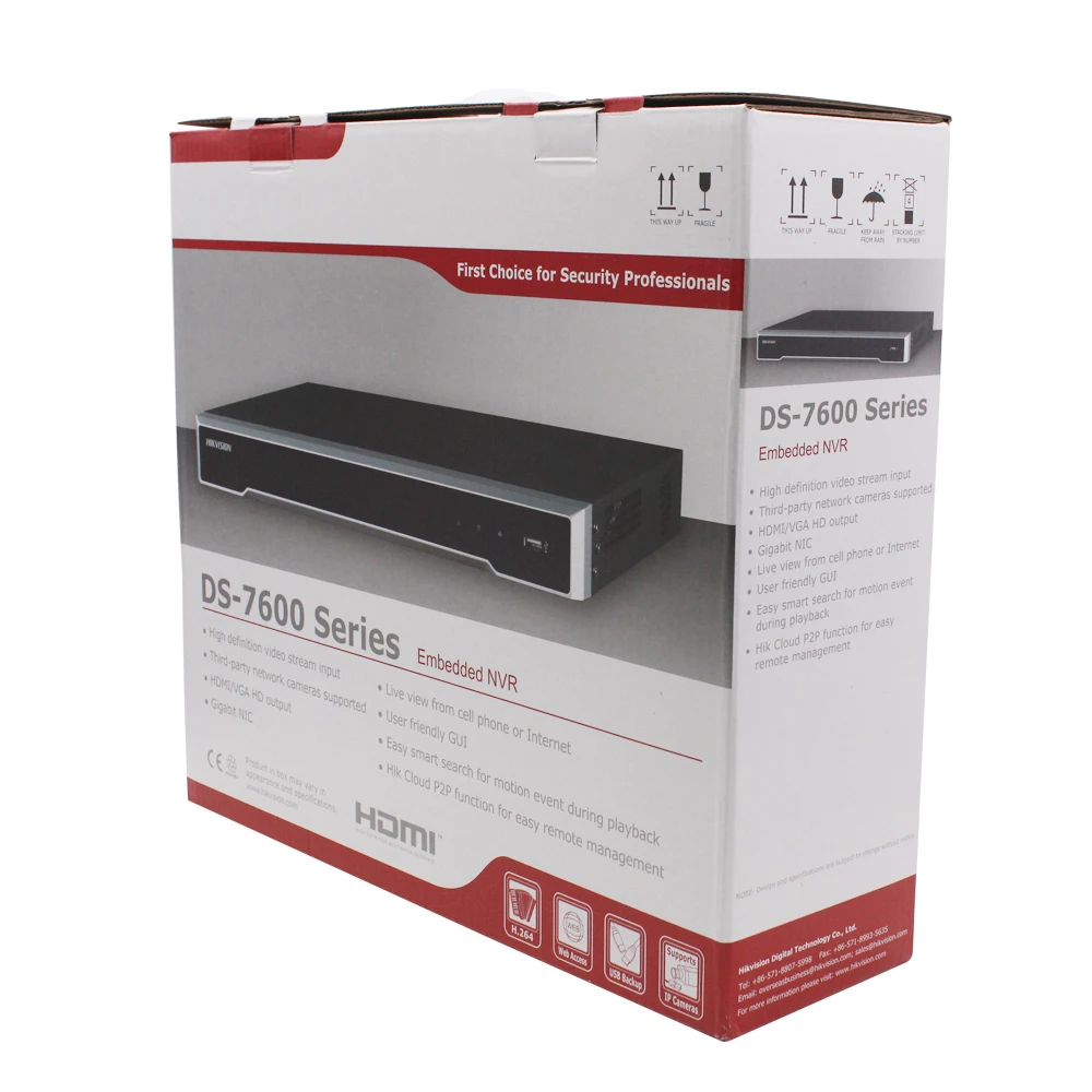 Обновляемый сетевой видеорегистратор HIKVISION 4K H.265 NVR 8 каналов 16 с функцией
