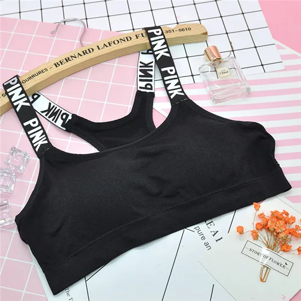 Letter Strap Quality Breathable Cotton Bra Young Developmental Girls ...