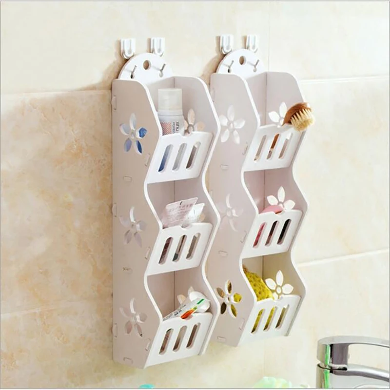 2pcs High quality multi-layer wall hanging bathroom supplies shelf storage shelf toilet rack