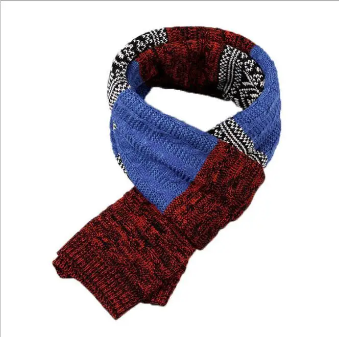 head wraps for men Fashion The Man Colorful Skull Scarves Warm Photography Props Winter Knitted Wool Striped Scarves knitted men's scarves Scarves