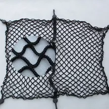 6 крючков, высокая эластичность, 105x60 см, черная Автомобильная сетка, авто багажник, товары, фиксированная Сетчатая Сумка для хранения с 3 использованием метода