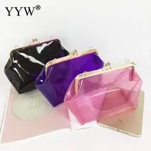 Прозрачная гелевая сумка цинковый сплав Мода г. новое качество ПВХ женская дизайнерская сумочка милая девушка цепи плеча курьерские Сумки