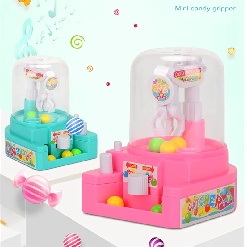 Mini Doll Machine Grab Ball Candy Catcher Gum Crane Kids Party Toys Role Play juguetes brinquedos oyuncak speelgoed  #4J19 (7)