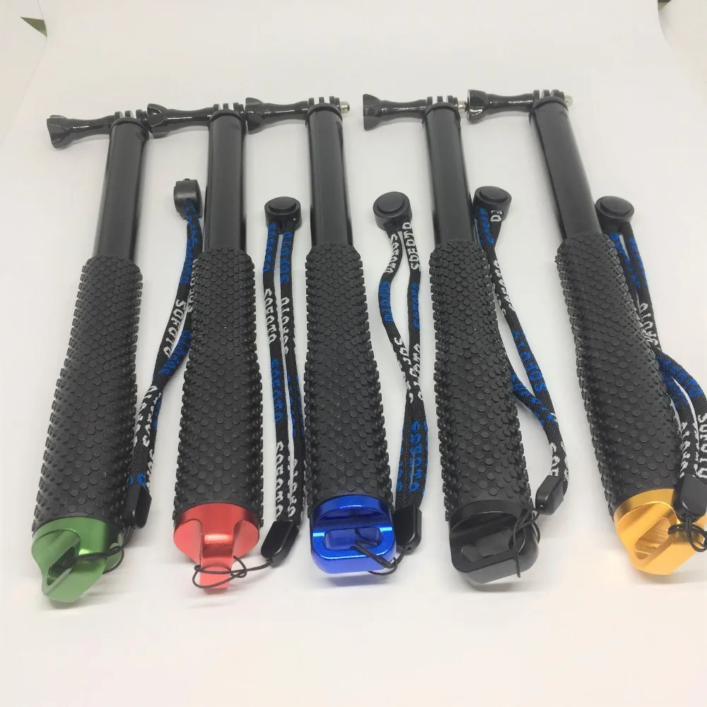 Kaliou Red Green Blue Golden Black Extendable 36 Inch Waterproof Monopod Selfie Stick for Gopro 6 5 4 3 2 1 SJ4000 Action Camera