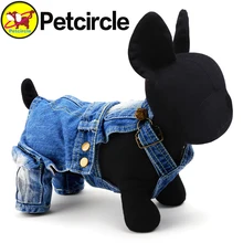 petcircle2016 direct selling pet dog cat clothes dog costume warm dog overalls winter denim jumpsuits for chihuahua freeshipping