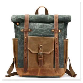 

famous Brand Backpack Vintage Men Women Canvas Laptop Backpacks School Bags for Teenagers Boys Girls Large Capacity Bag brown