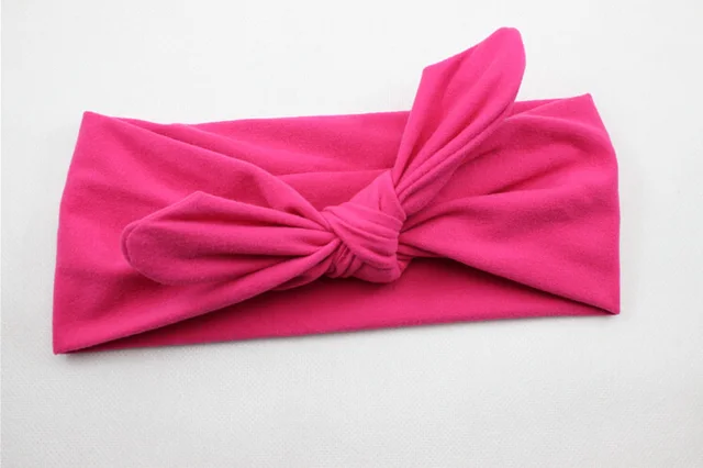 Baby Rabbit Headband Cotton Elastic Bowknot Hair Band Newborn Bow-knot Bow H4W6