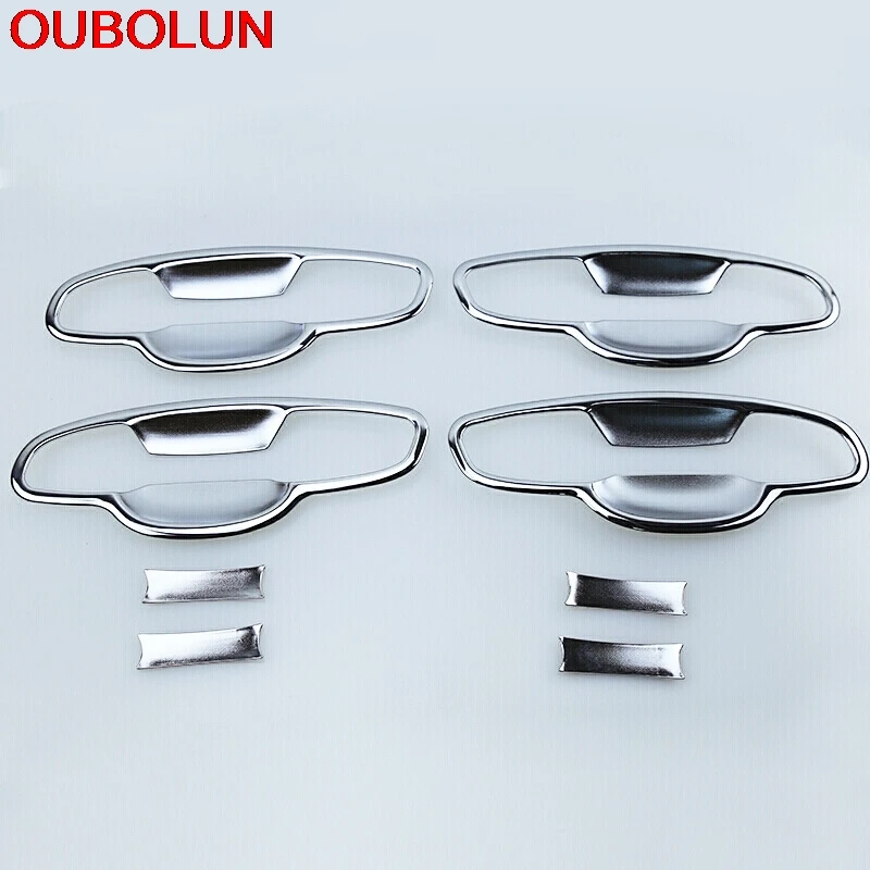 OUBOLUN ABS Chrome Door Handle Bowl Cover Insert Cup Cavity Trim Catch