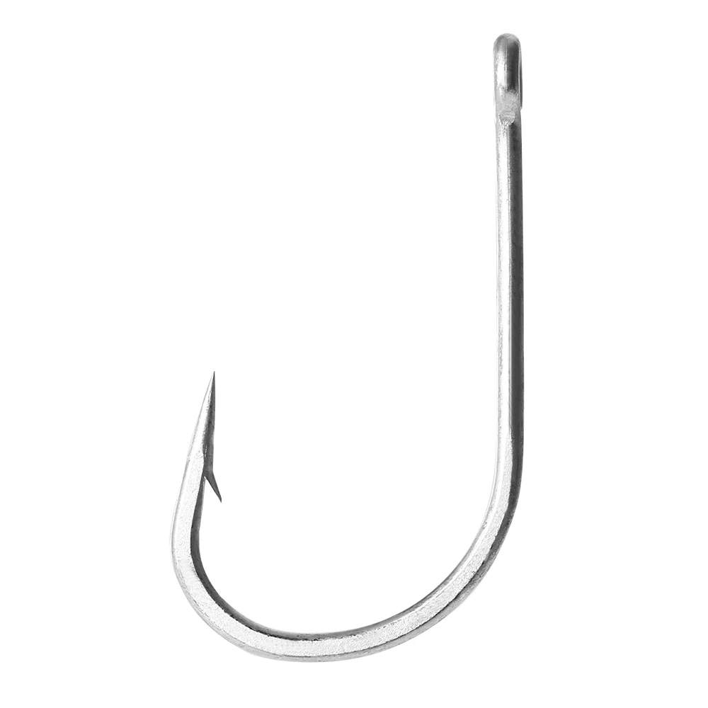 50PCS Fishing Hooks Stainless Steel Barbed Hook Fishhooks Sea Fishing Hooks