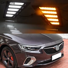 Автомобильный мигающий 2 шт., функция желтого сигнала, 12 В, автомобильный DRL светодиодный фонарь дневного света для Opel Insignia GS