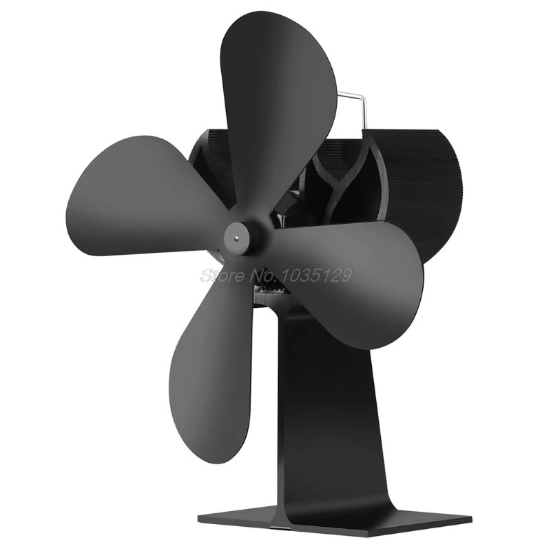 

Wood Heater 4 Blades Stove Eco Fan Stove Fireplace Fire Heat Powered Circulating Fans Ultra Quiet SQJ Dropship