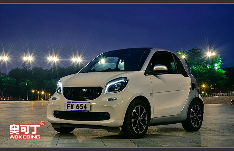 AKD тюнинг Автомобильные фары для Mercedes-Benz Smart fortwo светодиодные фары DRL ходовые огни Биксеноновые Противотуманные фары ангельские глаза