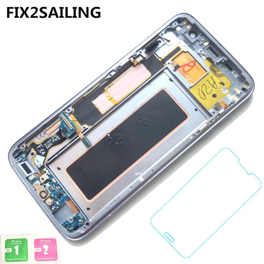 

New Super AMOLED LCD Display 100% Tested Working Touch Screen Frame Assembly For Samsung Galaxy S7 edge G935F G935FD G935W8