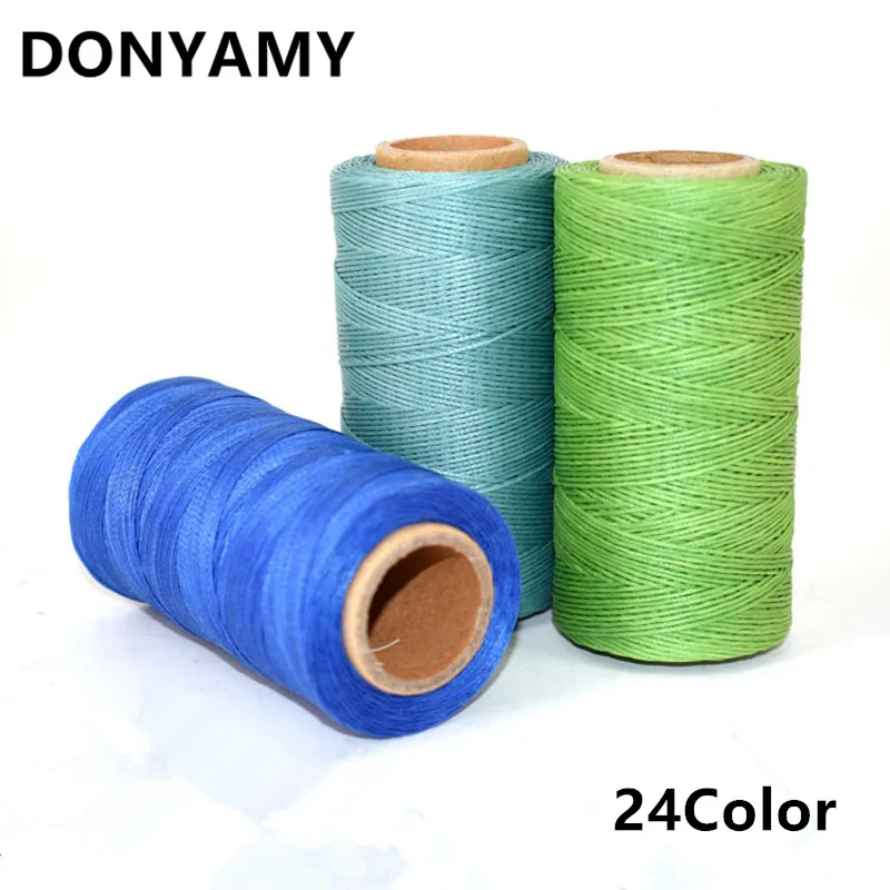 24 Colors Sewing Thread Cord Hand /& Machine for DIY Leather Craft Stitching