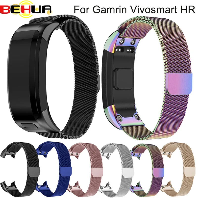 

Milanese Stainless Steel Watch Band Strap with Connector Magnetic Loop Replacement ToolKit For Garmin Vivosmart HR Drop Shipping