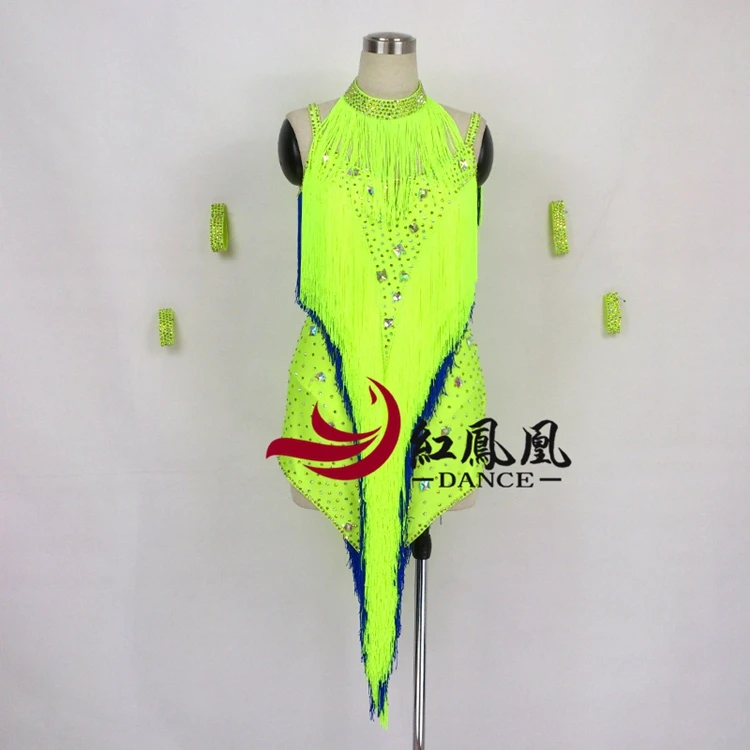 

New latin dance costumes sexy senior tassel stones latin dance dress for women latin dance competition dresses S-4XL