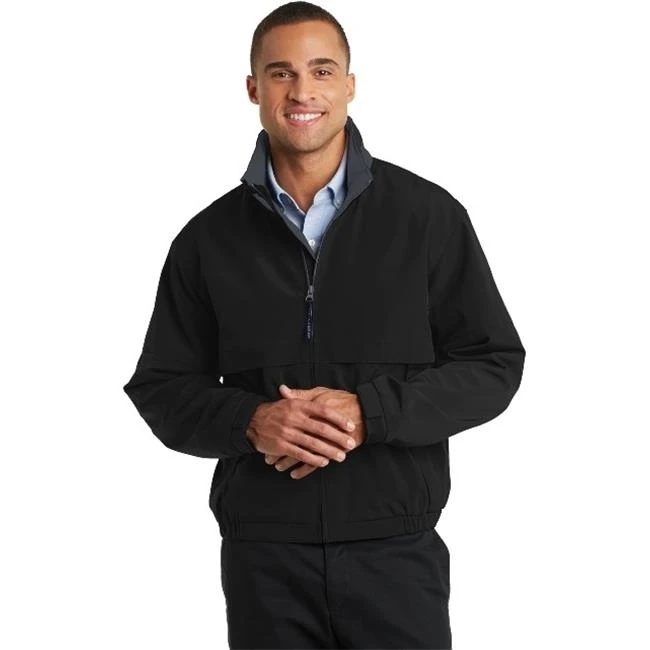 Port Authority J764 Mens Legacy Jacket Black & Steel Grey - Extra Small