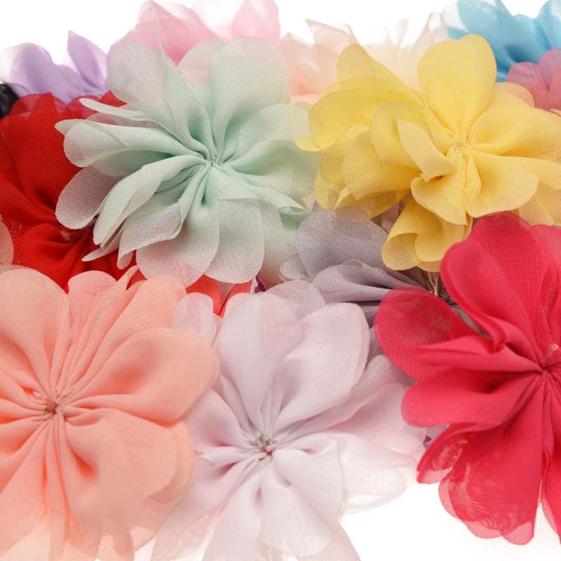 200 Chiffon Ballerina Bloemen Puff Haar Bloem Bruiloft geschulpte randen Bloem Accessoires|flower accessories|ballerina flowerhair flower - AliExpress