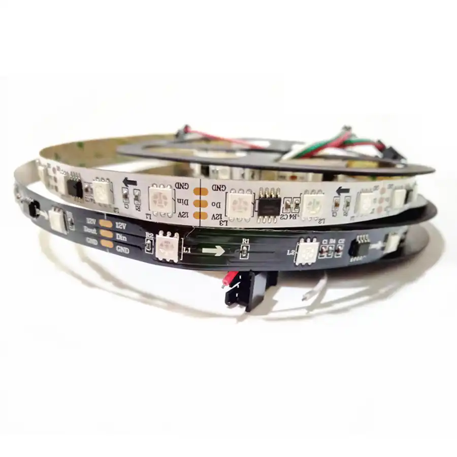 個別にアドレス指定可能な rgb led ストリップライト ws2812b sk6812 led ストライプ dc 5v 5050 防水ダイオード柔軟なネオン led テープランプ led strips aliexpress