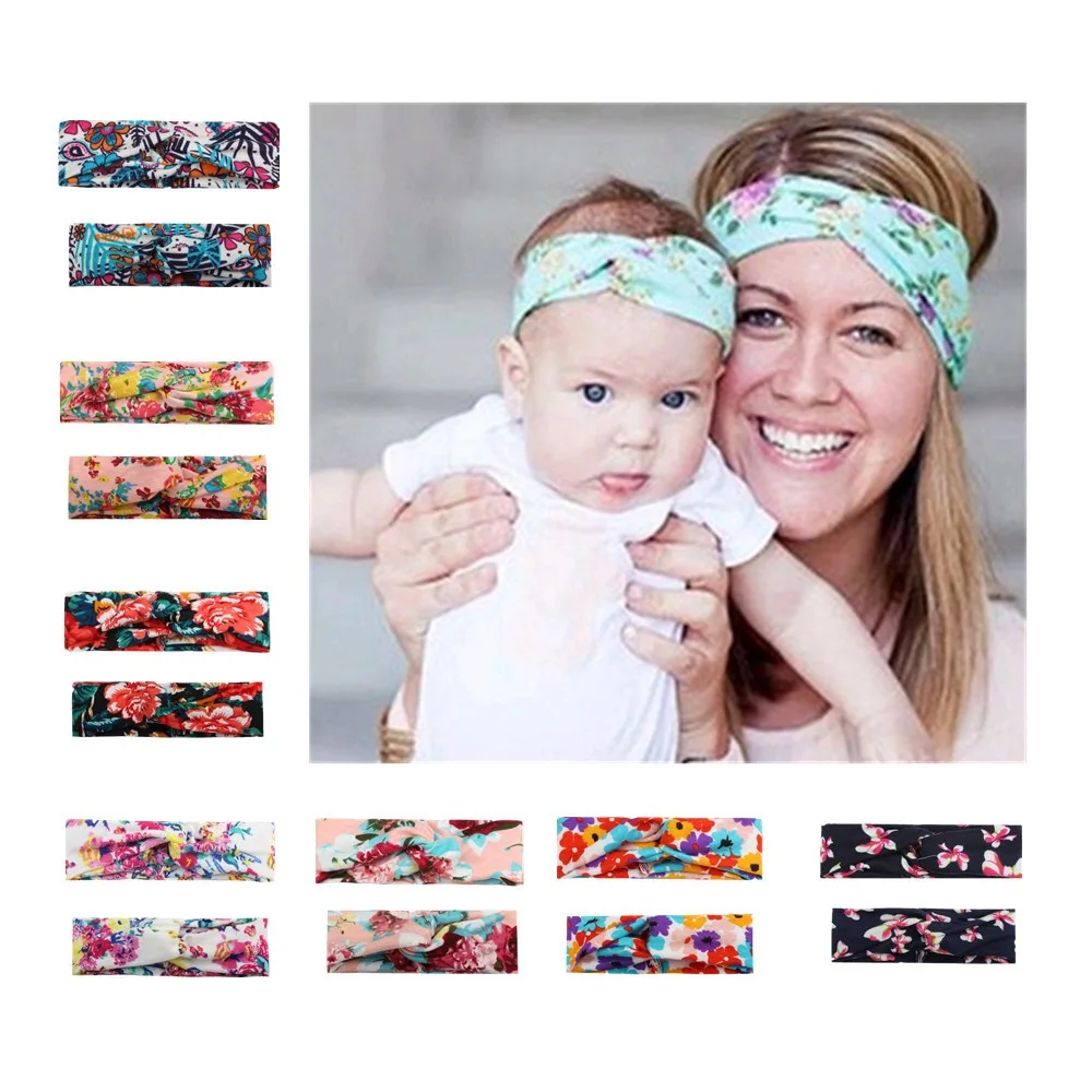 

2018 Baby Girls Headwear for women Newborn Headband Head Wraps Floral Printing Turban Headband Newborn Infants Hair Accessories