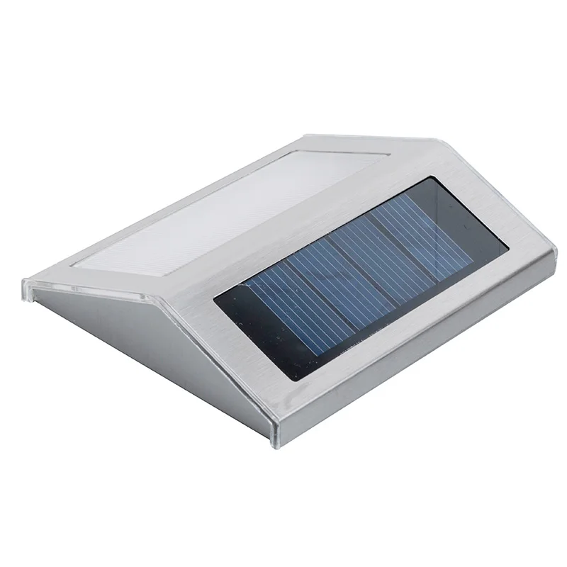

3 LED Solar panel outdoor Lamp Led wall waterproof auto Sensor rechargeable Night light road stairs stainless Light garden Bulb