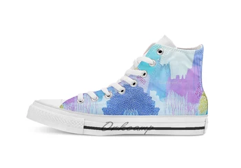 

Echoes Novelty Design breathable casual High Top lace-up Canvas shoes sneakers