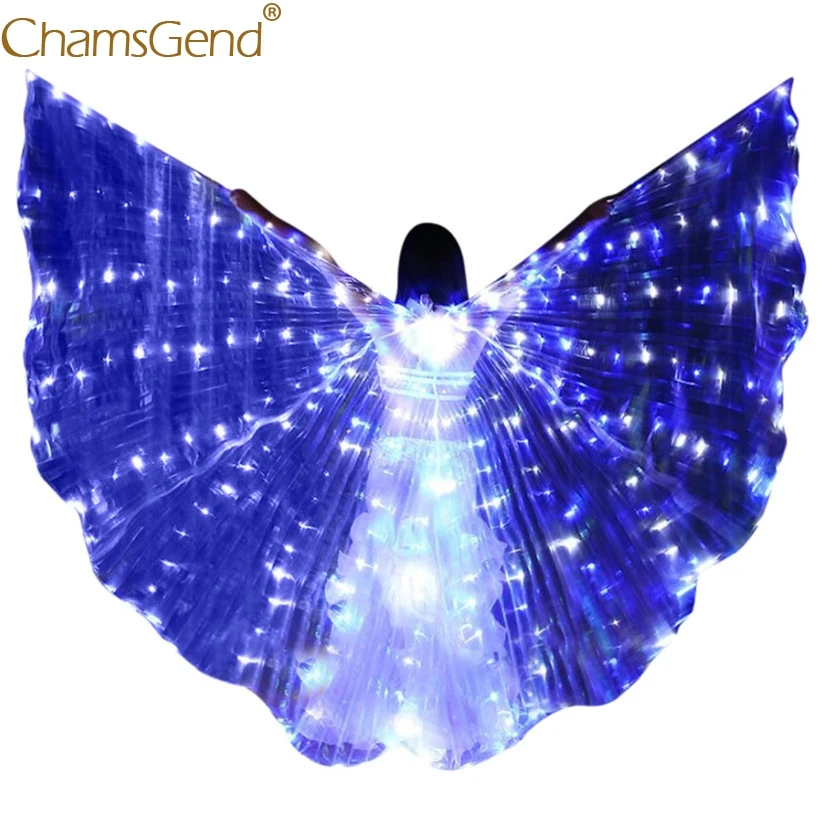 

White LED Lighting Belly Dance Butterfly Wings Angel Wings for Adult Cosplay Dancing Show Performing Costume Props 907