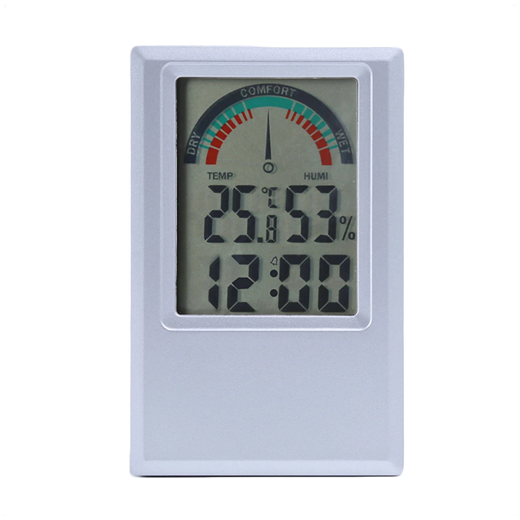 

Digital Thermometer Hygrometer Temperature Humidity Meter Alarm Clock Max Min Value Comfort Level Display
