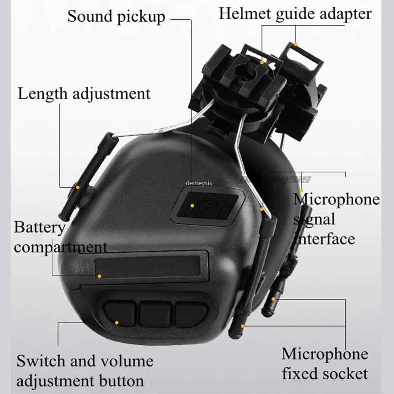 Тактический шлем гарнитура для быстрого шлема рельсовый адаптер страйкбол стрельба обучение наушники Тактика Военные гарнитуры