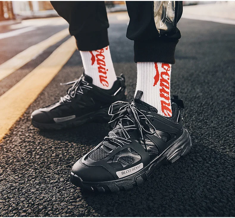 Mens Casual Shoes Chunky Sneaker Platform Trainers Sneakers Men Casual Shoes Mens High Shoes Men Sneakers Mesh Footwear 2019 New (13)