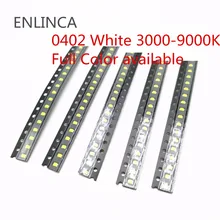 100 шт. светодиодный 0402 1005 белый 9000 K 2 V 3 V красный синий желтый, зеленый, розовый оранжевый поверхностный чип SMT бусины светодиодный светодиод