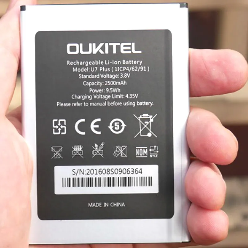 Аккумулятор 2500 мАч для батарей Oukitel U7 PLUS + трек-код | Мобильные телефоны и