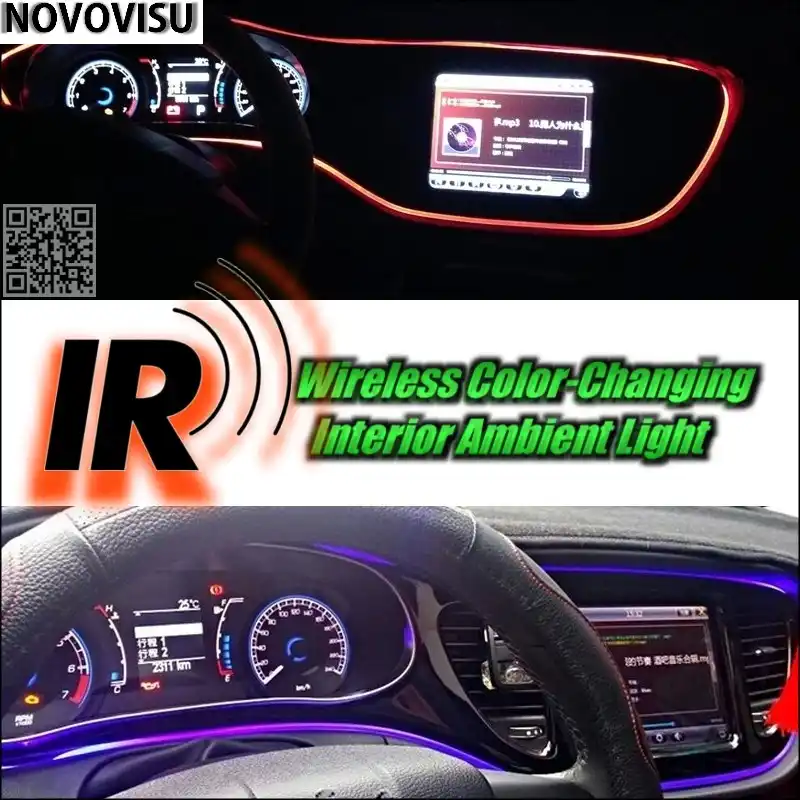 Novovisu Wireless Ir Control Car Interior Ambient 16 Color Changing Light Diy Instrument Dashboard Light For Holden Commodore