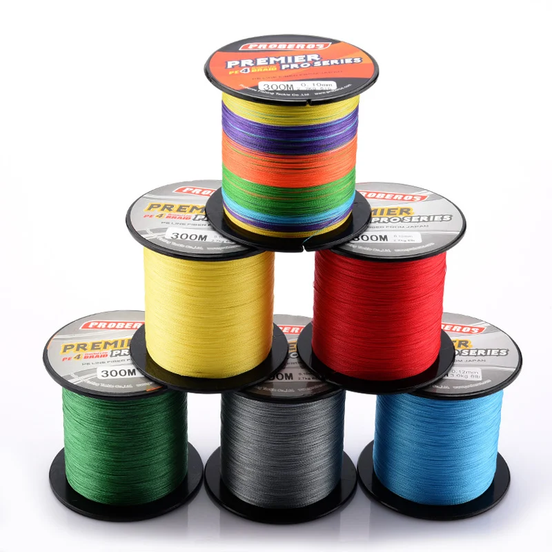 

300M Fishing Lines PE Braid 4 Stands 6LBS to 80LB Multifilament Fishing Line Angling Accessories Fishing Rope Cord 6 Colors