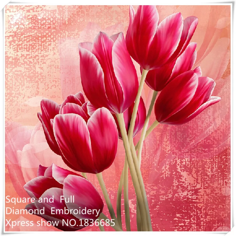 DIY Cross Stitch Diamond Painting Flowers Pattern For Bedroom Decoration Acce F