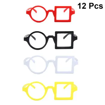 

12pcs Glasses Frame Children Plastic Creative Funny Props Accessories Cosplay Decor Costume Supplies Decorations Party