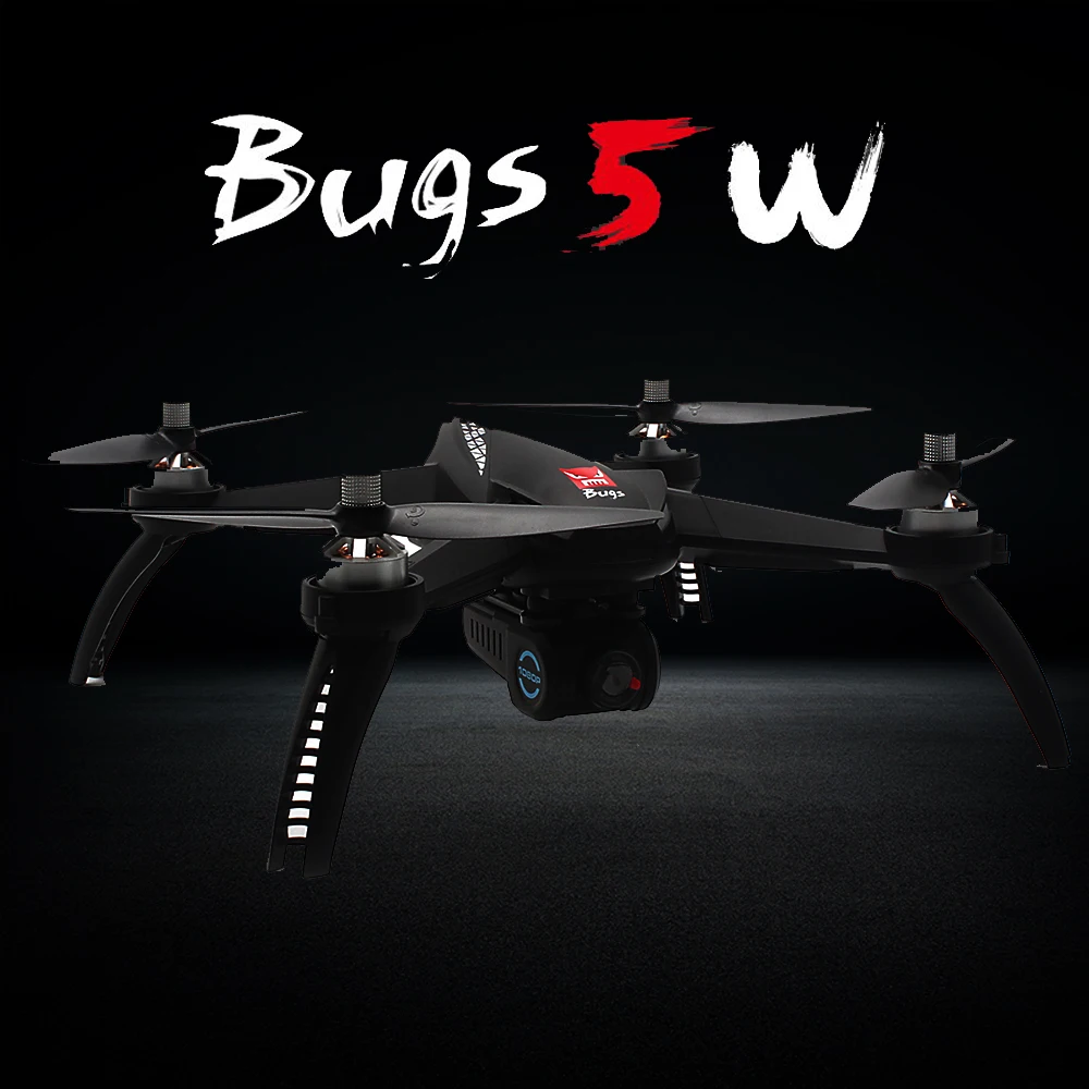 Bugs 5W бесщеточный мотор 1080P HD камера RC Дрон с регулировкой wifi 5G FPV gps авто возврат