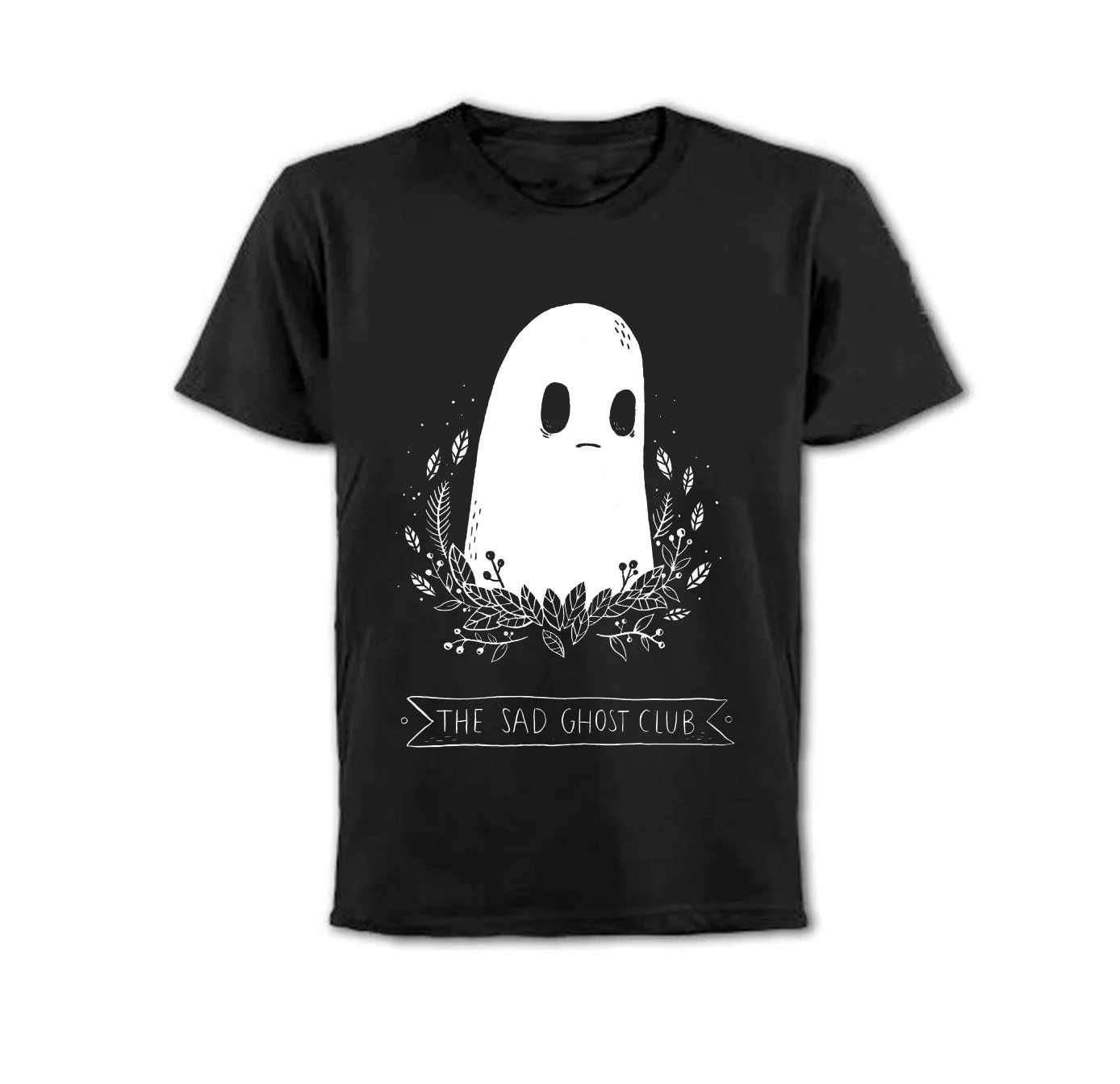 Hahayule The Sad Ghost Club унисекс для мужчин и женщин Tumblr модная Милая футболка Летняя Повседневная Свободная Черная футболка Топы