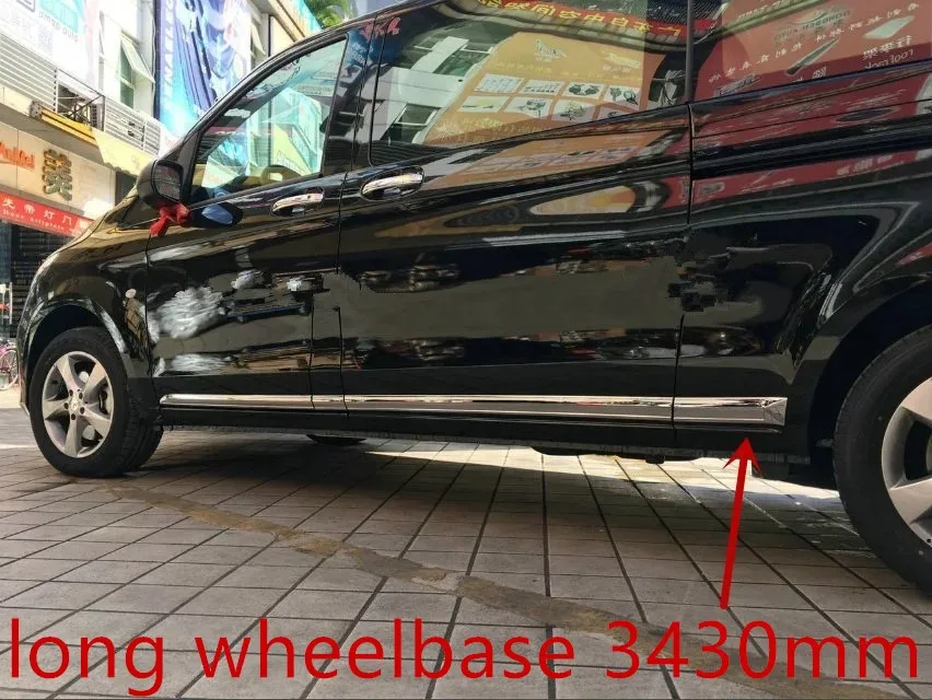 WELKINRY для Mercedes Benz V-CLASS V класс V250 V260 V220 W447 нержавеющая сталь оконная рама автомобиля Нижняя отделка