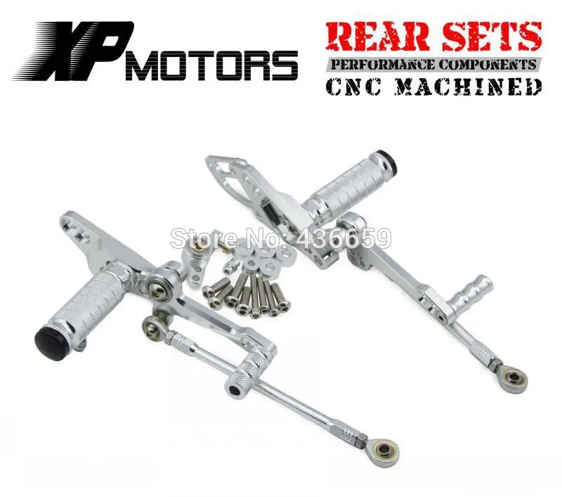 

Motorcycle Adjustable Foot Pegs Racing Foot Control Rear Sets For Ducati StreetFighter 1098 2009 2010 2011 2012 Silver