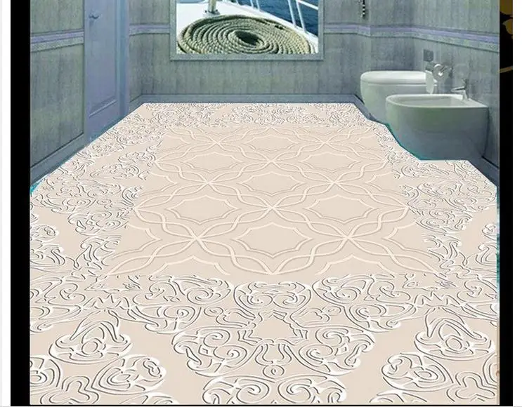 Customized 3d wallpaper 3d pvc floor painting murals European style
stone parquet floor 3D room decoration
