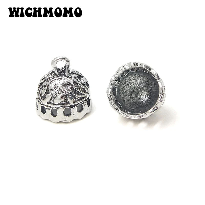 Подвески в форме колокольчика из цинкового сплава 5 шт./пакет 15 мм 2019|end caps|beaded