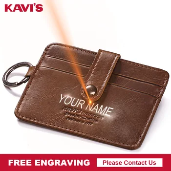 

KAVIS Fashion Hasp Leather Credit Card Wallet Color Men Credit ID Card Holder Small Wallet Coin Purse Slim Thin Male Walet Mini