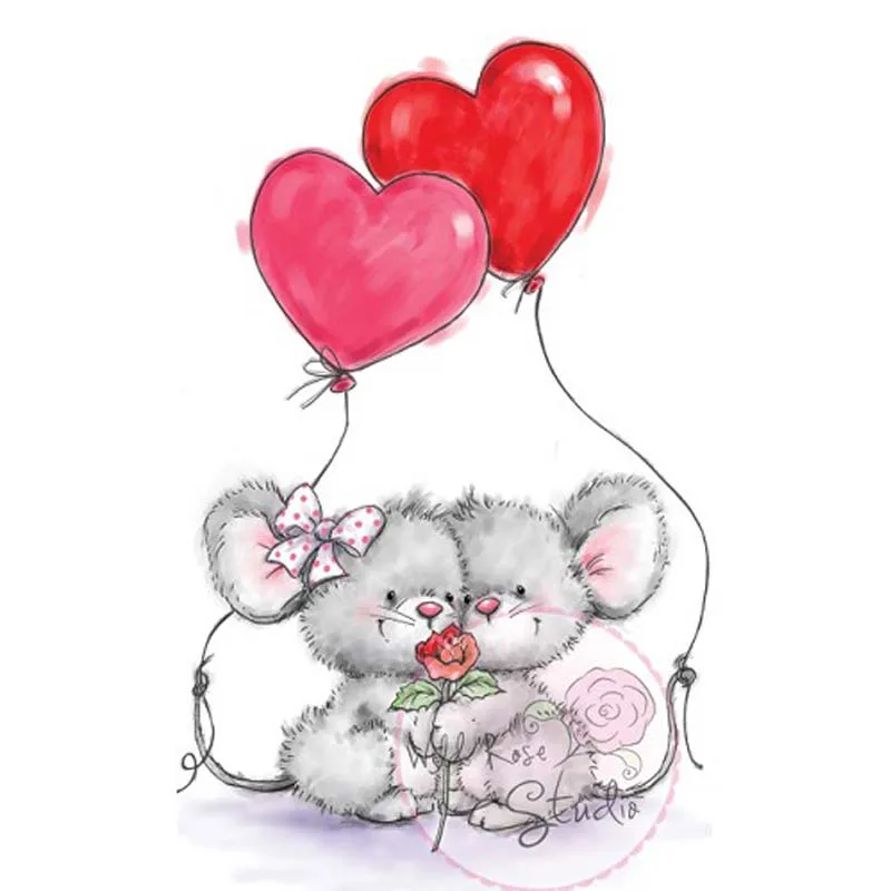 

Animal/Mouse Transparent Clear Stampr DIY Scrapbooking Photo Album Decorative Paper Card Crafts Handmade Gift Wild Rose