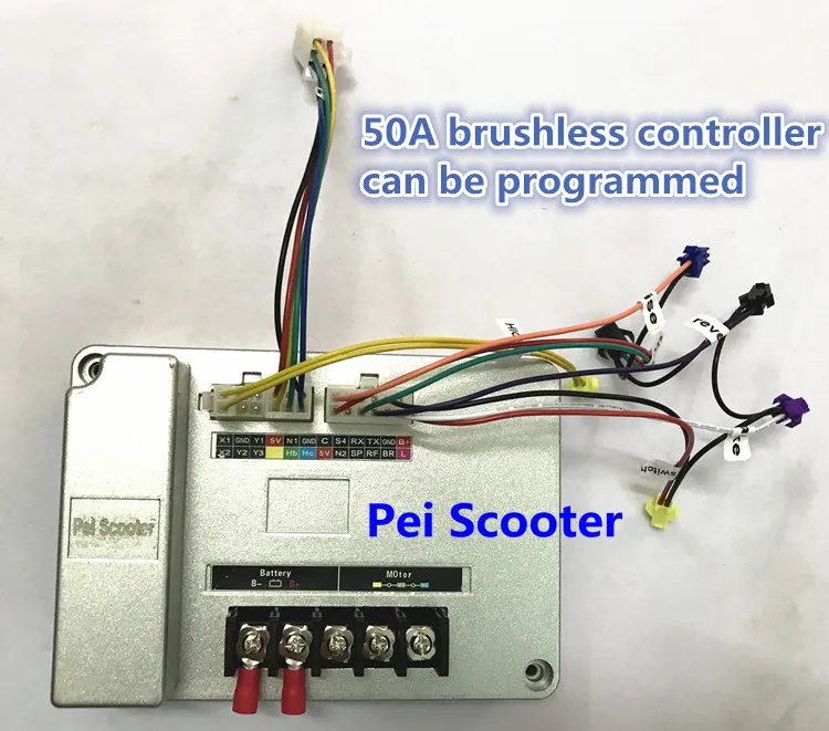 50A Интеллектуальный бесщеточный контроллер двигателя постоянного тока, который может быть запрограммирован нашим программным обеспечением для велосипеда и скутера pps-02