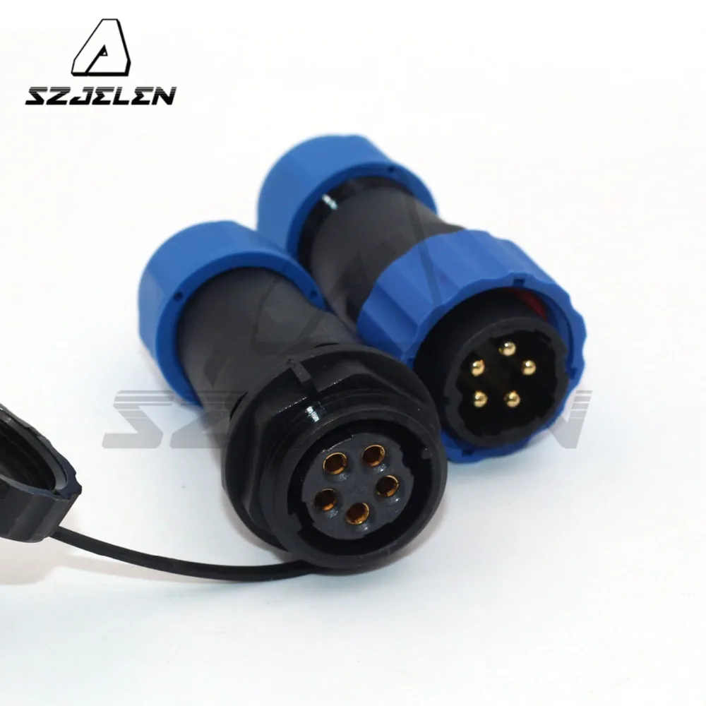 SD20 IP68 Водонепроницаемый авиационный разъем и 5pin 25A светодиодные наружные разъемы