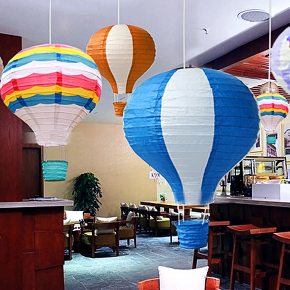 16inch Paper Lantern Hot Air Balloon shape bulb shape Paper Lantern KTV