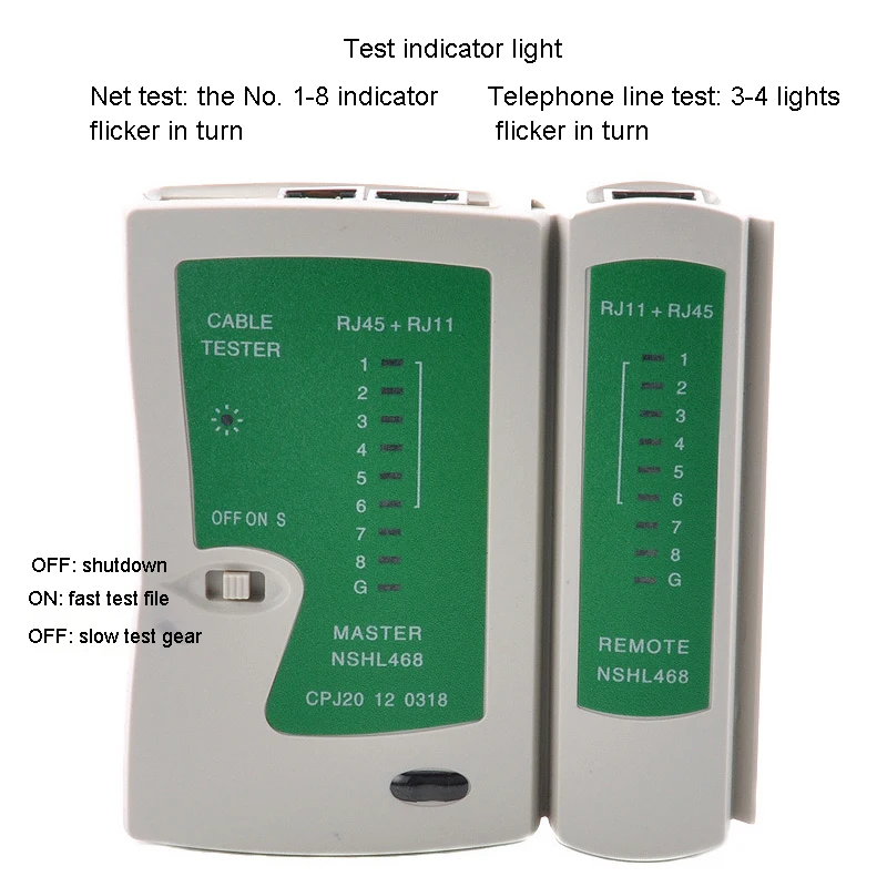 Сетевой кабель тестер RJ45 RJ11 RJ12 CAT5/Cat 5e/UTP Cat 6 LAN Кабельный тестер сетей инструмент