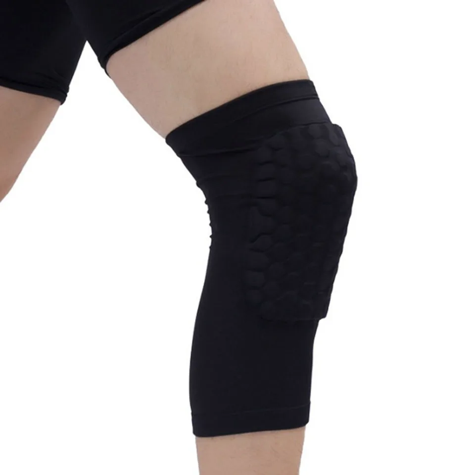 1PC Honeycomb Knee Pads Basketball Sport Kneepad Volleyball Knee Protector Brace Support Football Compression Leg Sleeves knee pad,knee support,knee support sleeve,knee brace